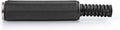 Nedis 6,35 mm Audioconnector - Recht - Female - Vernikkeld - Soldeer - Diameter kabelinvoer: 6.0 mm - Polyvinylchloride (PVC) - Zwart - Polybag - 25 Stuks - afbeelding 1