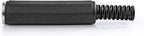 Nedis 6,35 mm Audioconnector - Recht - Female - Vernikkeld - Soldeer - Diameter kabelinvoer: 6.0 mm - Polyvinylchloride (PVC) - Zwart - Polybag - 25 Stuks - afbeelding 1