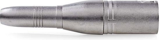 Nedis XLR-Adapter - XLR 3-Pins Male - 6,35 mm Female - Vernikkeld - Recht - Metaal - Zilver - 10 Stuks - Polybag - afbeelding 1