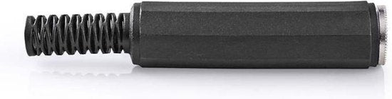 Nedis 6,35 mm Audioconnector - Recht - Female - Vernikkeld - Soldeer - Diameter kabelinvoer: 6.0 mm - Polyvinylchloride (PVC) - Zwart - Polybag - 25 Stuks - afbeelding 8