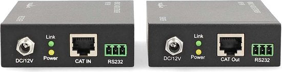 Nedis HDMI-Extender - Over Cat6 - tot 60 m - 4K@60Hz - 18 Gbps - Metaal - Antraciet - afbeelding 1