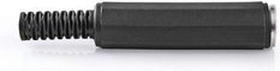 Nedis 6,35 mm Audioconnector - Recht - Female - Vernikkeld - Soldeer - Diameter kabelinvoer: 6.0 mm - Polyvinylchloride (PVC) - Zwart - Polybag - 25 Stuks - afbeelding 9