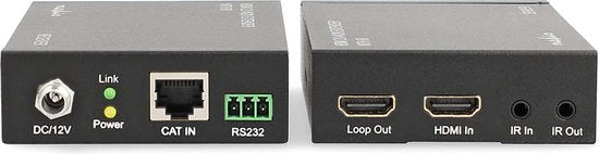 Nedis HDMI-Extender - Over Cat6 - tot 60 m - 4K@60Hz - 18 Gbps - Metaal - Antraciet - afbeelding 2