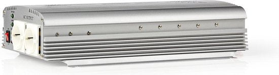 Nedis Inverter Gemodificeerde Sinusgolf - Ingangsvoltage: 24 V DC - Apparaat stroomoutput: 2 - 230 V AC 50 Hz - 1000 W - Piekvermogen: 2400 W - Type stopcontact: F (CEE 7/3) - Accuklemmen - Zilver - afbeelding 5
