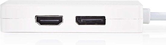 Nedis Mini DisplayPort-Kabel - DisplayPort 1.2 - Mini-DisplayPort Male - DisplayPort Female / DVI-D 24+1-Pins Female / HDMI Input - 21.6 Gbps - Vernikkeld - 0.20 m - Rond - PVC - Wit - Polybag - afbeelding 17