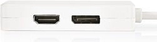 Nedis Mini DisplayPort-Kabel - DisplayPort 1.2 - Mini-DisplayPort Male - DisplayPort Female / DVI-D 24+1-Pins Female / HDMI Input - 21.6 Gbps - Vernikkeld - 0.20 m - Rond - PVC - Wit - Polybag - afbeelding 6