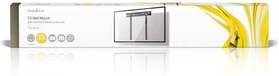 Nedis Vaste TV-Muurbeugel - 32 - 55 " - Maximaal schermgewicht: 55 kg - Minimale muurafstand: 9 mm - Staal - Zwart - afbeelding 3