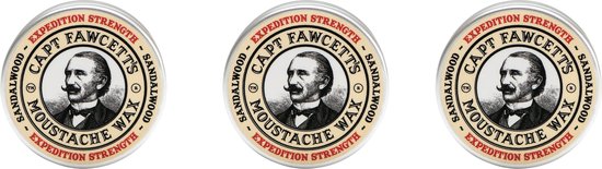 Captain Fawcett Expedition Strength Mustache Wax 15ml x 3 - afbeelding 1