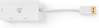 Nedis DisplayPort-Adapter - Mini-DisplayPort Male - DVI-D 24+1-Pins Female / HDMI Output / VGA Female 15p - 4K@60Hz - Verguld - Schakelbaar - 0.20 m - Rond - ABS - ABS - Wit - Polybag - afbeelding 6