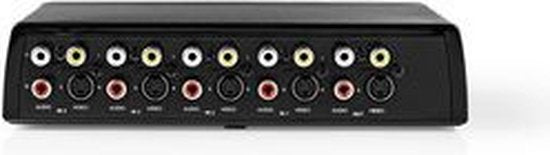 Nedis S-Video Switches - 4-Poorts poort(en) - Input: 4x Composiet-Video + S-Video - Output: 1x 3,5 mm / 1x Composiet-Video - 1024x576 - ABS - Zwart - afbeelding 10