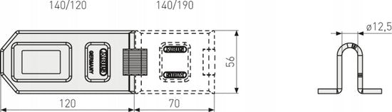 Abus Skobel 140/120 - Robuuste Beveiliging voor Diskus Hangsloten - afbeelding 8