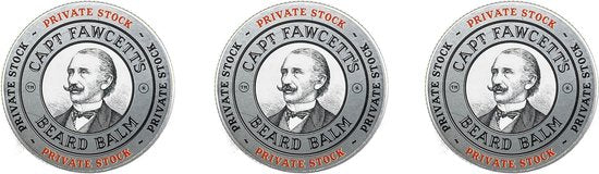 Captain Fawcett Private Stock Beard Balm 60ml x 3 - afbeelding 1