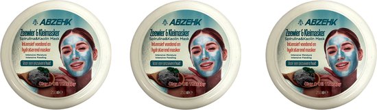 Abzehk Zeewier & Klei Gezichtsmasker 250ml - 3 stuks - afbeelding 1