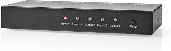 Nedis HDMI-Splitter - 4-Poorts poort(en) - HDMI Input - 4x HDMI Output - 4K@30Hz - 3.4 Gbps - Metaal - Antraciet - afbeelding 3