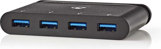 Nedis USB Multi-Port Adapter - USB 3.2 Gen 1 - USB-C Male - 4x USB-A - Rond - Vernikkeld - Zwart - Window Box met Euro Lock - afbeelding 7
