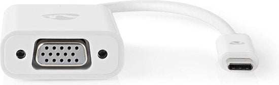 Nedis USB-C Adapter - USB 3.2 Gen 1 - USB-C Male - VGA Female 15p - 1080p - 5 Gbps - 0.20 m - Rond - Vernikkeld - PVC - Wit - Polybag - afbeelding 2