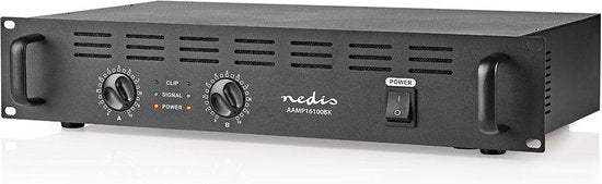 Nedis PA-Versterker - RMS Output: 2x 40 W @ 8 Ohm / 2x 60 W @ 4 Ohm - 2 Kanalen - 19 "rack-montage - Metaal - Zwart - afbeelding 7