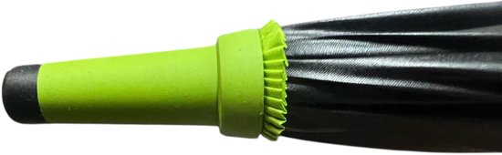 Casa Automatische Uitklapbare Stevige Stormbestendige Paraplu (Zwart met Fel Limegroen) 100 % Polyester 105 cm doorsnede lichtgewicht - afbeelding 7