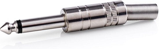 Nedis 6,35 mm Audioconnector - Recht - Male - Vernikkeld - Soldeer - Diameter kabelinvoer: 6.8 mm - Metaal - Metaal - Polybag - 25 Stuks - afbeelding 2