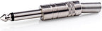 Nedis 6,35 mm Audioconnector - Recht - Male - Vernikkeld - Soldeer - Diameter kabelinvoer: 6.8 mm - Metaal - Metaal - Polybag - 25 Stuks - afbeelding 2