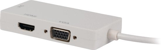 Nedis Mini DisplayPort-Kabel - DisplayPort 1.2 - Mini-DisplayPort Male - DVI-D 24+1-Pins Female / HDMI Input / VGA Female 15p - 21.6 Gbps - Vernikkeld - 0.20 m - Rond - PVC - Wit - Polybag - afbeelding 8