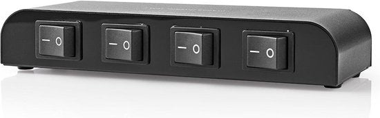 Nedis Speaker Control Box - 4-Poorts poort(en) - Terminal Schroeven - Luidspreker Impedantie: 4-16 Ohm - Maximale Belasting per Kanaal: 200 W - Aluminium - Zwart - afbeelding 5