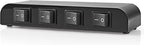 Nedis Speaker Control Box - 4-Poorts poort(en) - Terminal Schroeven - Luidspreker Impedantie: 4-16 Ohm - Maximale Belasting per Kanaal: 200 W - Aluminium - Zwart - afbeelding 5