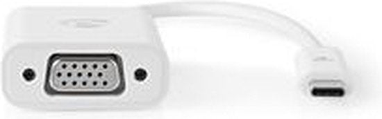 Nedis USB-C Adapter - USB 3.2 Gen 1 - USB-C Male - VGA Female 15p - 1080p - 5 Gbps - 0.20 m - Rond - Vernikkeld - PVC - Wit - Polybag - afbeelding 6