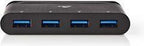 Nedis USB Multi-Port Adapter - USB 3.2 Gen 1 - USB-C Male - 4x USB-A - Rond - Vernikkeld - Zwart - Window Box met Euro Lock - afbeelding 13