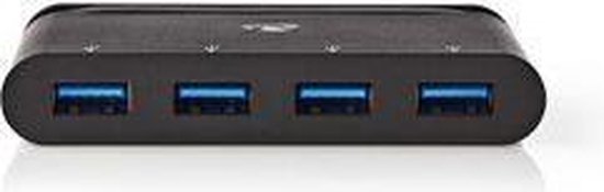 Nedis USB Multi-Port Adapter - USB 3.2 Gen 1 - USB-C Male - 4x USB-A - Rond - Vernikkeld - Zwart - Window Box met Euro Lock - afbeelding 13