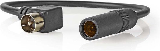 Nedis Kabel voor Auto-Antenne - IEC (Coax) Male - Auto-Antenne-Aansluiting - Vernikkeld - 0.30 m - Rond - PVC - Zwart - Polybag - afbeelding 3