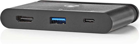USB Multi-Port Adapter - USB 3.2 Gen 1 - USB-C Male - HDMI Female / USB-A Female / USB-C Female - Rond - Vernikkeld - Zwart - Window Box met Euro Lock - afbeelding 6