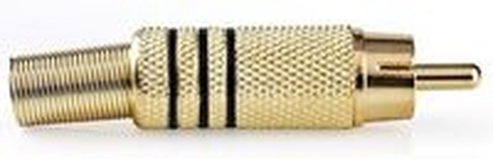 Nedis RCA-Connector - Recht - Male - Verguld - Soldeer - Diameter kabelinvoer: 7.0 mm - Metaal - Goud / Zwart - 25 Stuks - Polybag - afbeelding 11