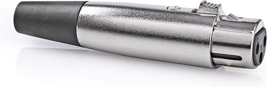 Nedis XLR-Connector - Recht - Female - Vernikkeld - Solderen - Diameter kabelinvoer: 7.0 mm - Metaal - Zilver - 25 Stuks - Polybag - afbeelding 5