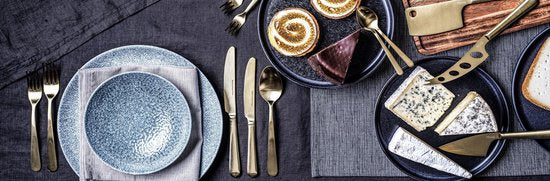 Royal van Kempen & Begeer bestek | Tafelbestek champagne voor 2 personen | 6-delige set | Bevat 2x tafellepel, 2x tafelvork en 2x tafelmes | Vork en lepel: 18/10-edelstaal | Mes: chroomstaal 13/10 | Matte uitvoering | Enkel handwas - afbeelding 5