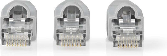 Nedis RJ45-Connector - Male - Solid UTP CAT6 - Recht - Verguld - 10 Stuks - PVC - Grijs - Doos - afbeelding 13