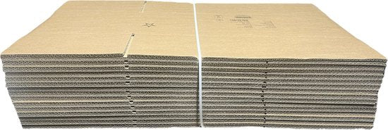 Vouwdozen Stevig 45 stuks binnenmaat 51,3 cm x 23,6 cm x 17,3 cm ( LxBxH ) met lichte opdruk aan 2 zijden dubbele golf ( opdruk is max 5% van buitenzijde doos) - afbeelding 6