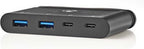 Nedis Computer Hub  USB-C™  2x USB-C™ / 2x USB 3.0 (5 G)  Power Delivery: 100 W  Zwart - afbeelding 2
