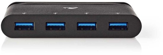 Nedis USB Multi-Port Adapter - USB 3.2 Gen 1 - USB-C Male - 4x USB-A - Rond - Vernikkeld - Zwart - Window Box met Euro Lock - afbeelding 12