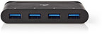 Nedis USB Multi-Port Adapter - USB 3.2 Gen 1 - USB-C Male - 4x USB-A - Rond - Vernikkeld - Zwart - Window Box met Euro Lock - afbeelding 12