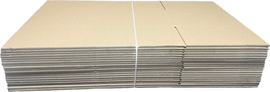 Verzenddoos / Verhuisdoos / Vouwdoos 40 stuks binnenmaat 60 cm x 30 cm x 20 cm (LxBxH) dubbele golf - afbeelding 2