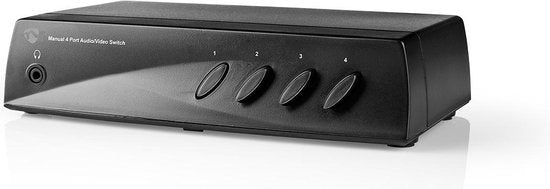Nedis S-Video Switches - 4-Poorts poort(en) - Input: 4x Composiet-Video + S-Video - Output: 1x 3,5 mm / 1x Composiet-Video - 1024x576 - ABS - Zwart - afbeelding 5