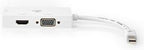 Nedis DisplayPort-Adapter - Mini-DisplayPort Male - DVI-D 24+1-Pins Female / HDMI Output / VGA Female 15p - 4K@60Hz - Vernikkeld - Schakelbaar - 0.20 m - Rond - ABS - ABS - Wit - Polybag - afbeelding 12