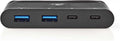 Nedis Computer Hub  USB-C™  2x USB-C™ / 2x USB 3.0 (5 G)  Power Delivery: 100 W  Zwart - afbeelding 1