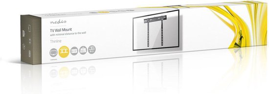 Nedis Vaste TV-Muurbeugel - 32 - 55 " - Maximaal schermgewicht: 55 kg - Minimale muurafstand: 9 mm - Staal - Zwart - afbeelding 5