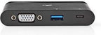 Nedis USB Multi-Port Adapter - USB 3.1 - USB-C Female - USB-A Female / USB-C Female / VGA Female 15p - Rond - Vernikkeld - Zwart - Window Box met Euro Lock - afbeelding 14