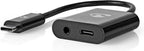 Nedis USB Multi-Port Adapter - USB 3.1 - USB-C Male - USB-C Female / 3,5 mm Female - 0.15 m - Rond - Verguld / Vernikkeld - PVC - Zwart - Polybag - afbeelding 3