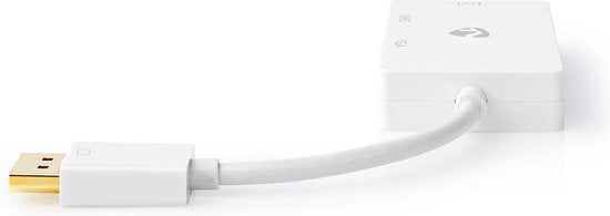 Nedis DisplayPort-Adapter - Mini-DisplayPort Male - DVI-D 24+1-Pins Female / HDMI Output / VGA Female 15p - 4K@60Hz - Verguld - Schakelbaar - 0.20 m - Rond - ABS - ABS - Wit - Polybag - afbeelding 5