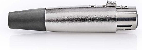 Nedis XLR-Connector - Recht - Female - Vernikkeld - Solderen - Diameter kabelinvoer: 7.0 mm - Metaal - Zilver - 25 Stuks - Polybag - afbeelding 1