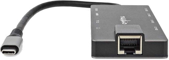 Nedis USB Multi-Port Adapter - 10-in-1 - USB 3.2 Gen 1 - USB-C Male - HDMI Output / RJ45 Female / SD / 2x USB-C / 3,5 mm Female / 3x USB-A Female - 5 Gbps - 0.20 m - Rond - Verguld - PVC - afbeelding 5